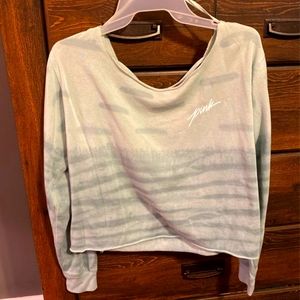 Pink cropped long sleeve.